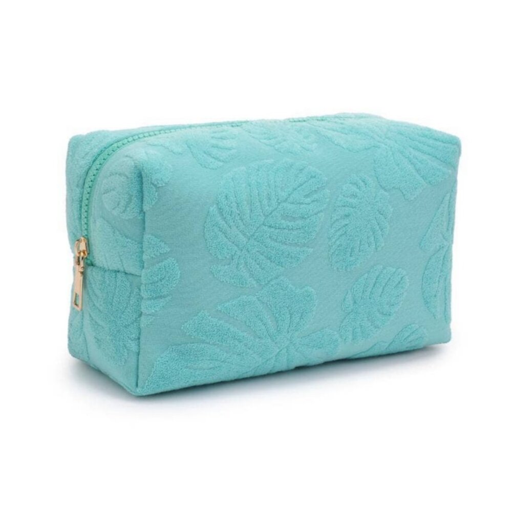 Palm Breeze Cosmetic Bag - Seafoam Green